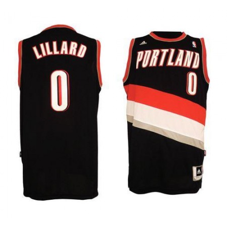 Blazers #0 Damian Lillard Black Revolution 30 Stitched NBA Jersey