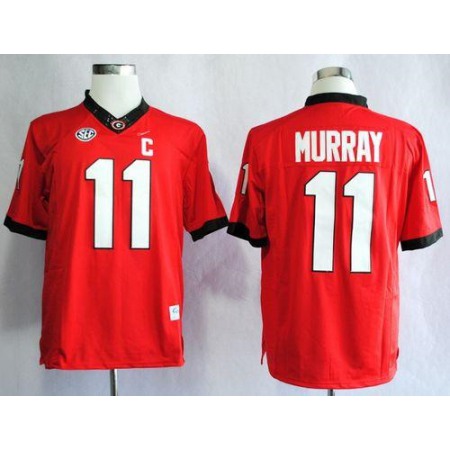 Bulldogs #11 Aaron Murray Red Stitched NCAA Jersey