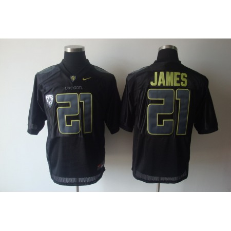 Ducks #21 LaMichael James Black Stitched NCAA Jersey