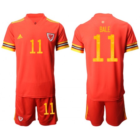 Wales #11 Bale Home Kid Soccer Country Jersey