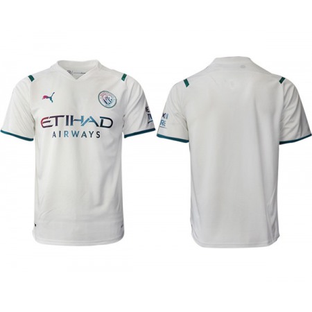 Men's Manchester City 2021/22 White Away Jersey