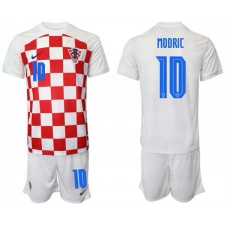 Men's Croatia #10 Modric White Home Soccer Jersey Suit