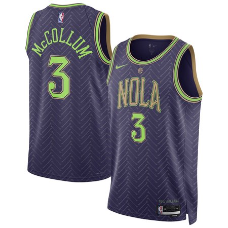 Unisex New Orleans Pelicans CJ McCollum Nike Purple 2024/25 Swingman Player Jersey - City Edition