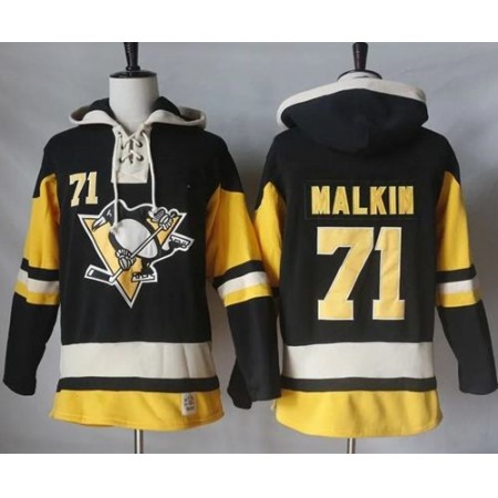 Men's Pittsburgh Penguins Custom Black Alternate Sawyer Hooded Sweatshirt